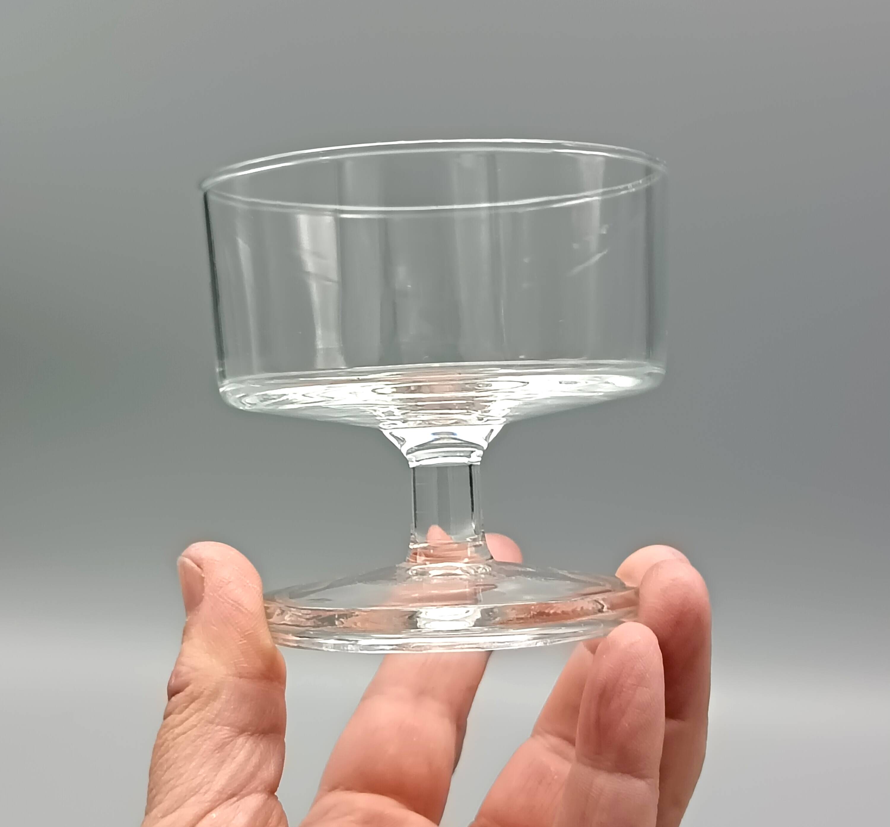 6 Cavalier glasses 15 cl Luminarc transparent glass vintage "sweden" model