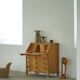 Modern Danish oak secretary with drop-down front, mid-20th century, 1960s.
