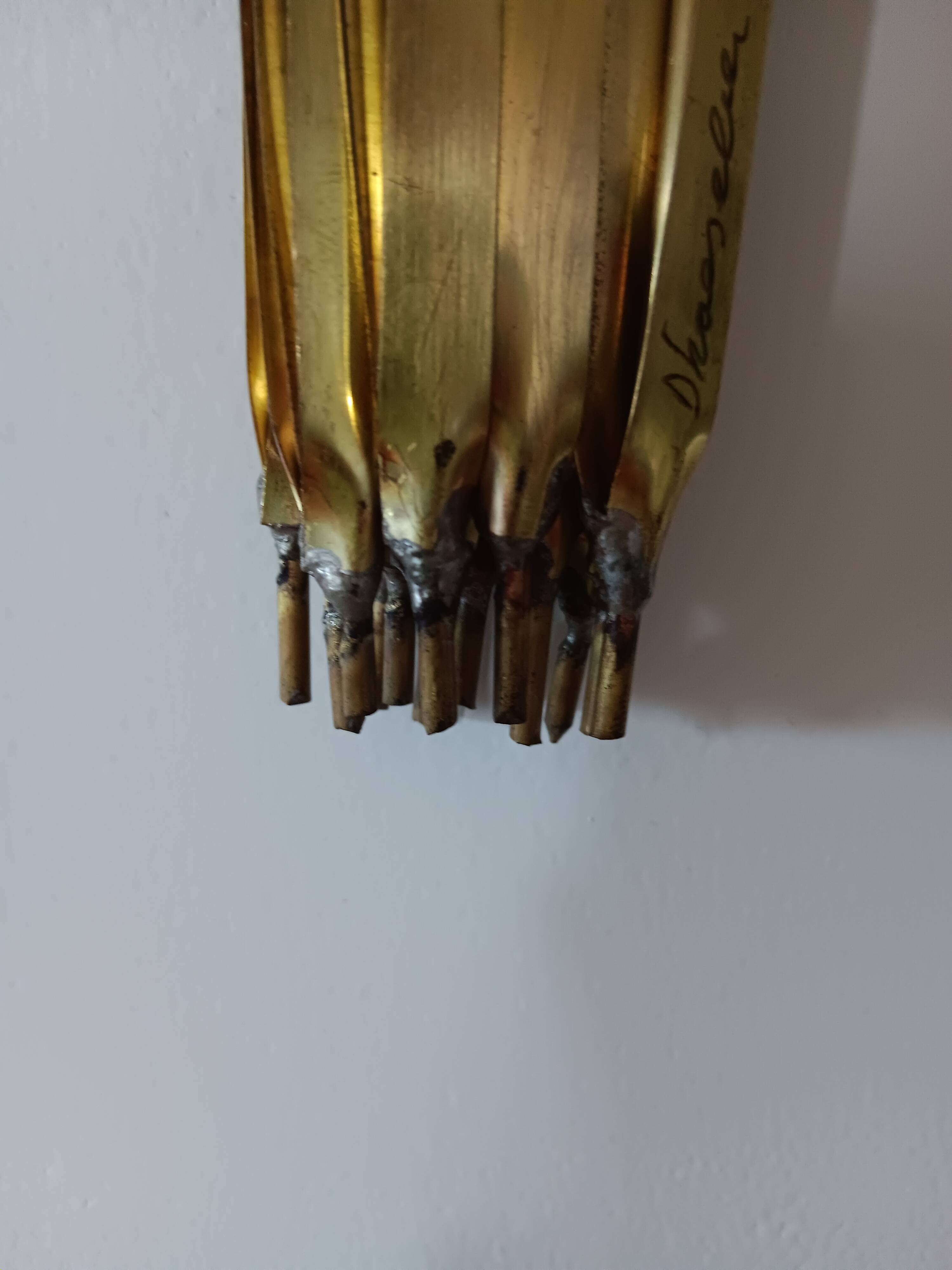 Brass wall sculpture by Daniel D'Haeseleer