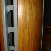 PHILIPS floor lamp, wood and grey painted steel, circa 1970