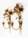 Appliques fleurs dorées en métal 1960 en paire