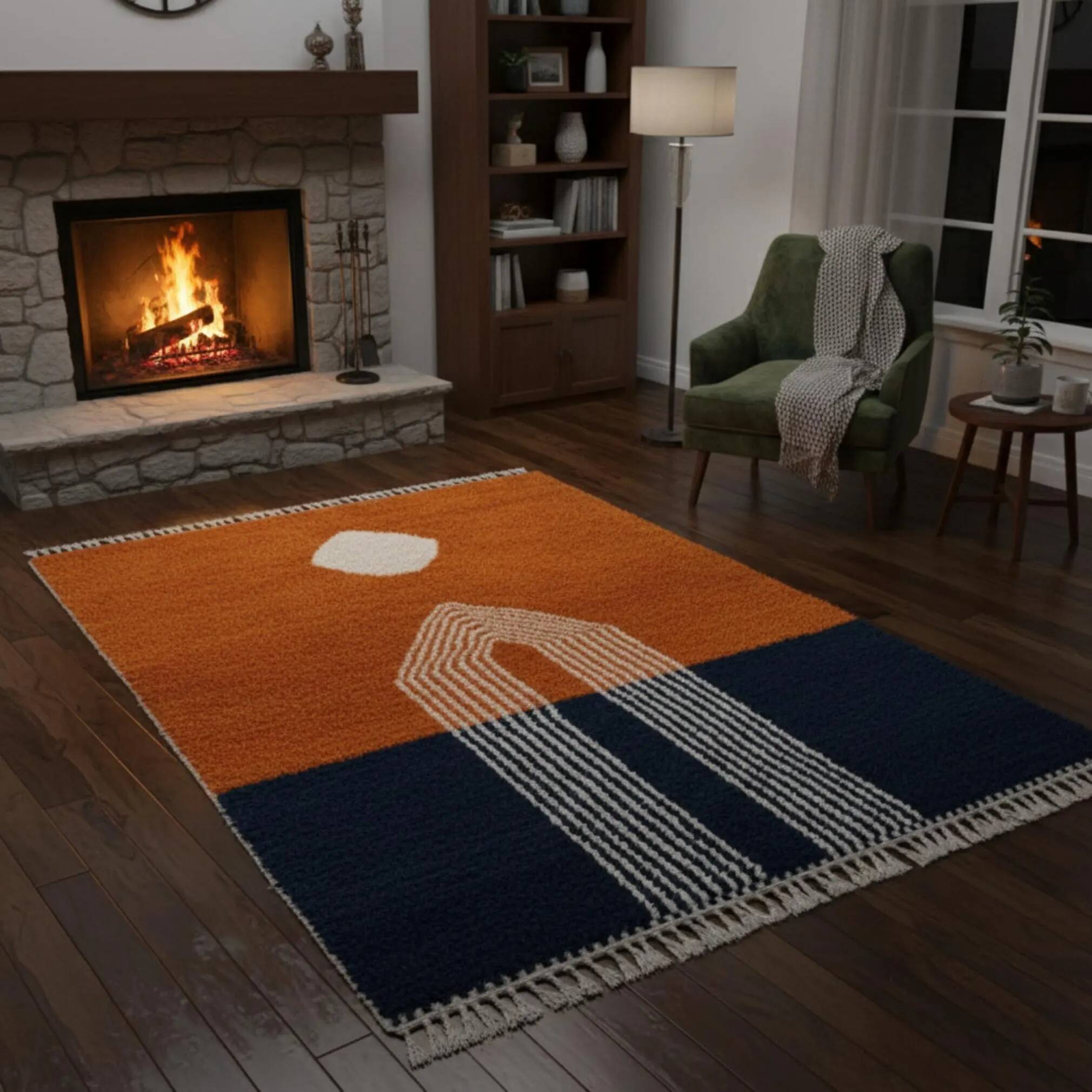 Grand tapis artisanal berbère 3x2 m