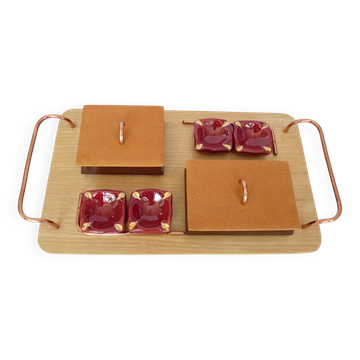 plateau jeux de cartes, cendrier