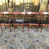 Scandinavian teak dining table and 4 Hans Olsen chairs for Frem Rojle