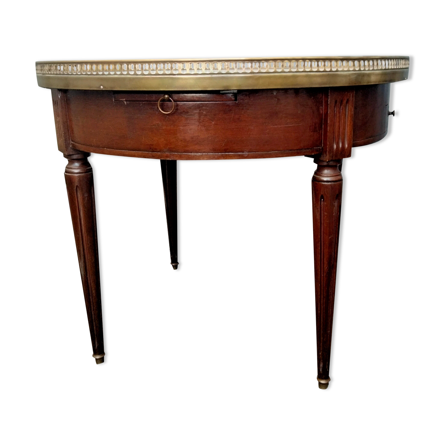 Coffee table hot water bottle marble top louis xvi old style