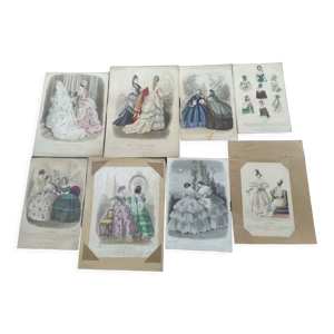 8 gravures en couleur