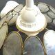Vintage 1970s shell pendant lamp ceiling light lampshade