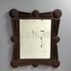 Antique tramp art folk art distressed mirror, Austria ca 1900s