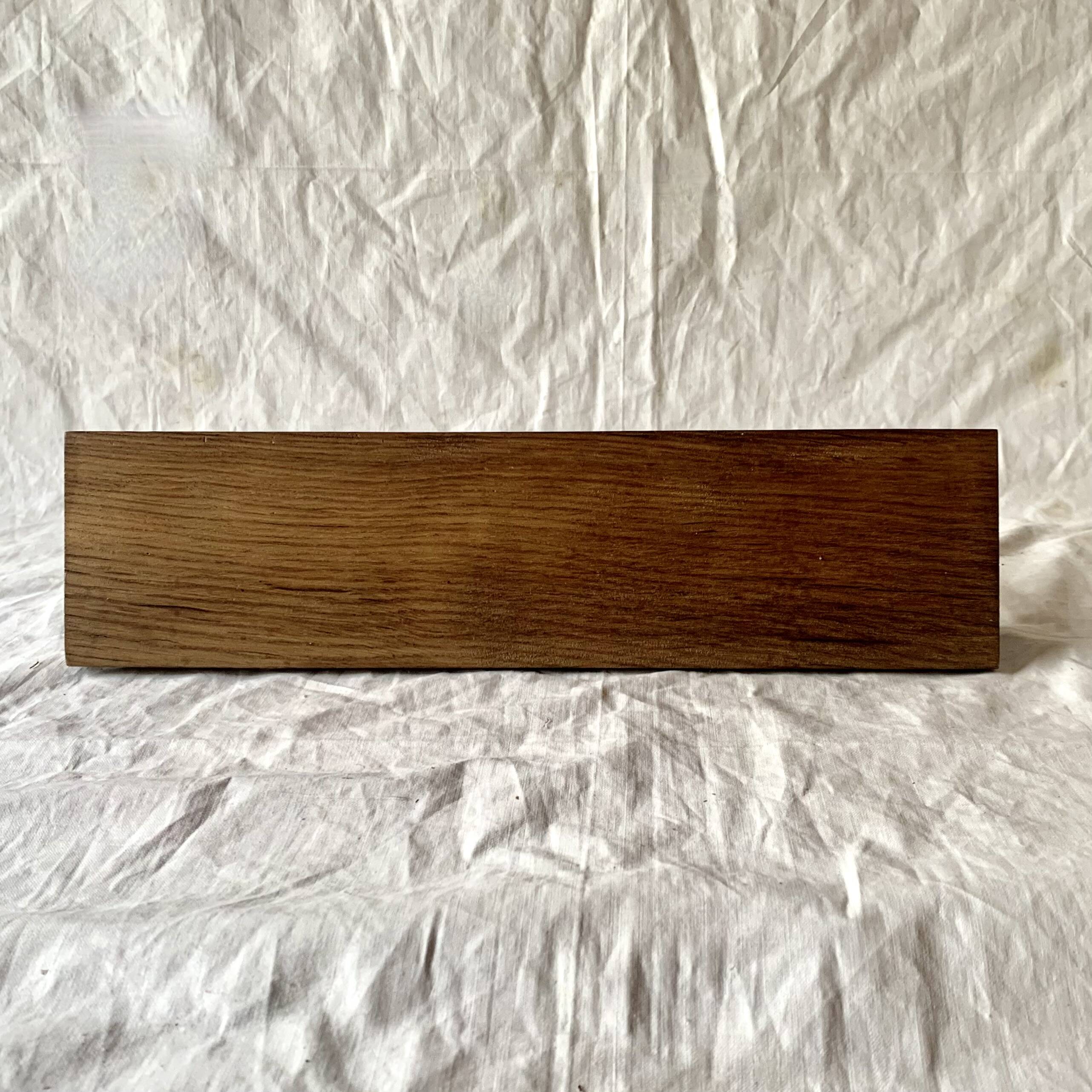Vintage school coat rack in solid wood - 3 coat hooks in lacquered metal