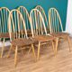 Retro Ercol Planktop Dining Table & Six Windsor Chairs