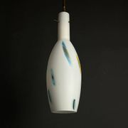 Mid-century multicoloured opaline Murano glass pendant lamp by Stilnovo, Italy, 1950s.