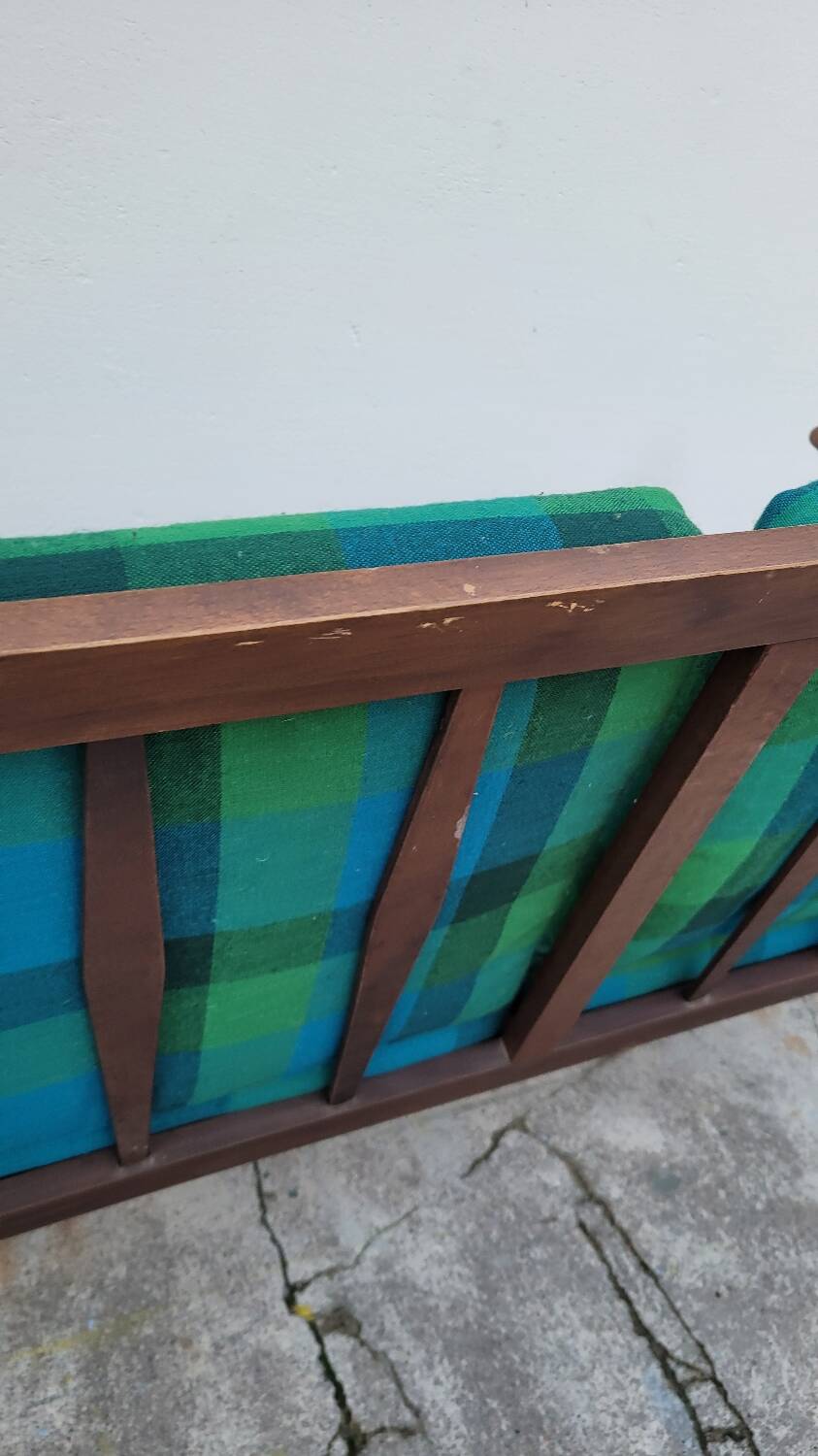 Vintage Scandinavian 2-seater sofa bench - 1950s