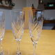 4 flutes à champagne en cristal de Saint louis modele Chantilly