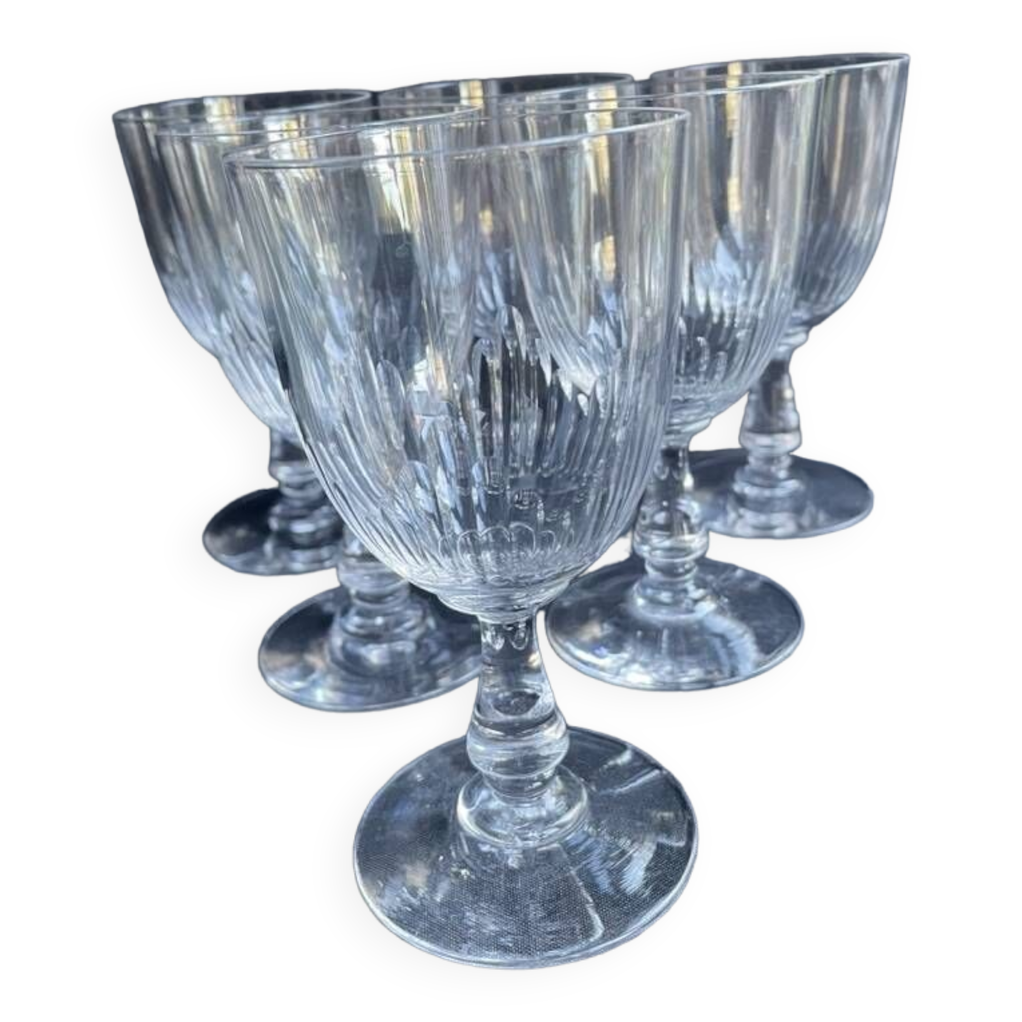 6 baccarat water glasses – art nouveau