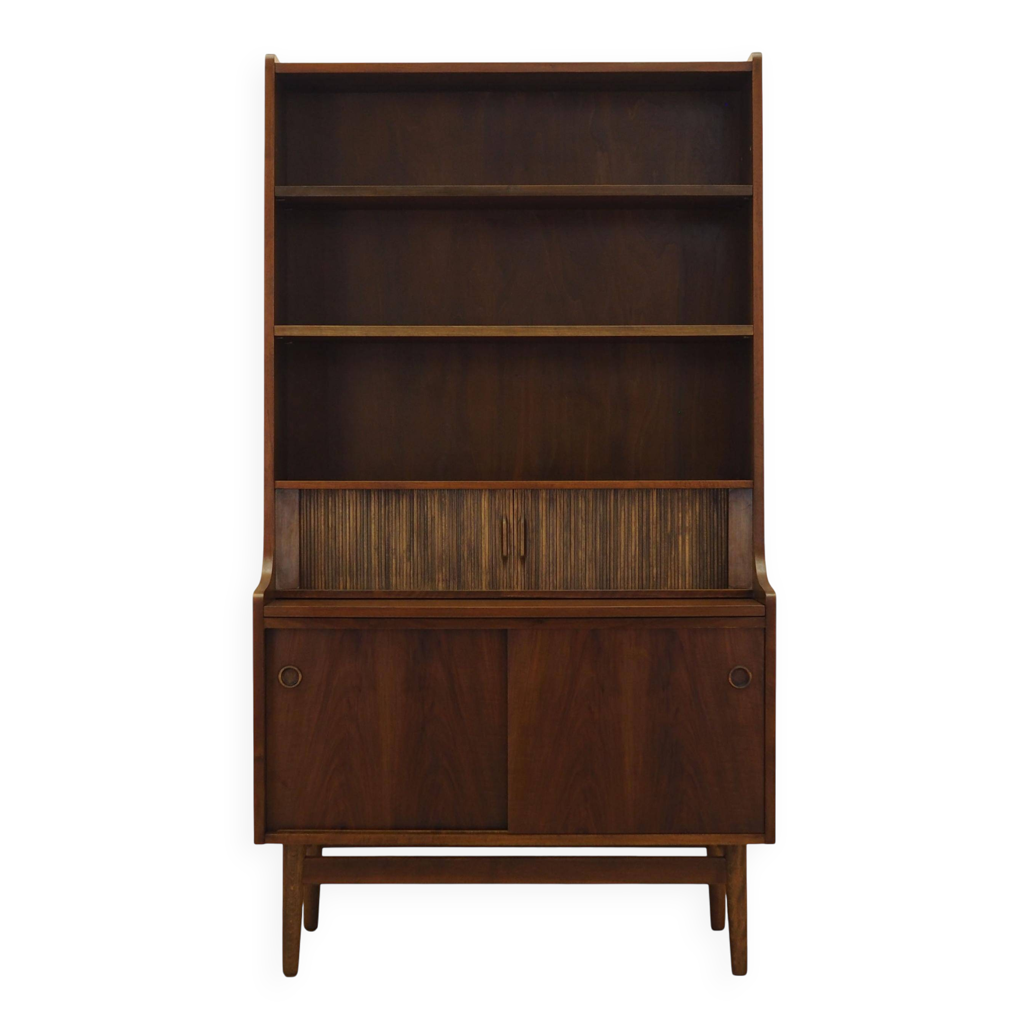 Walnut bookcase, Danish design, 1970s, designer: Johannes Sorth
