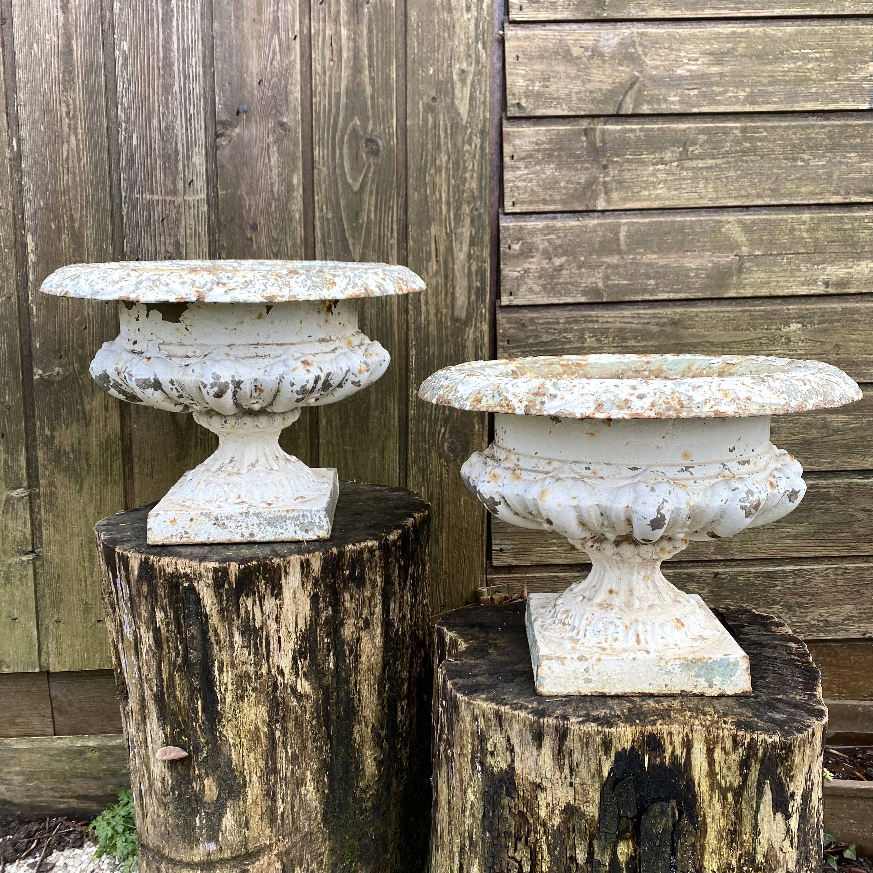 Médicis planters in cast iron old villa