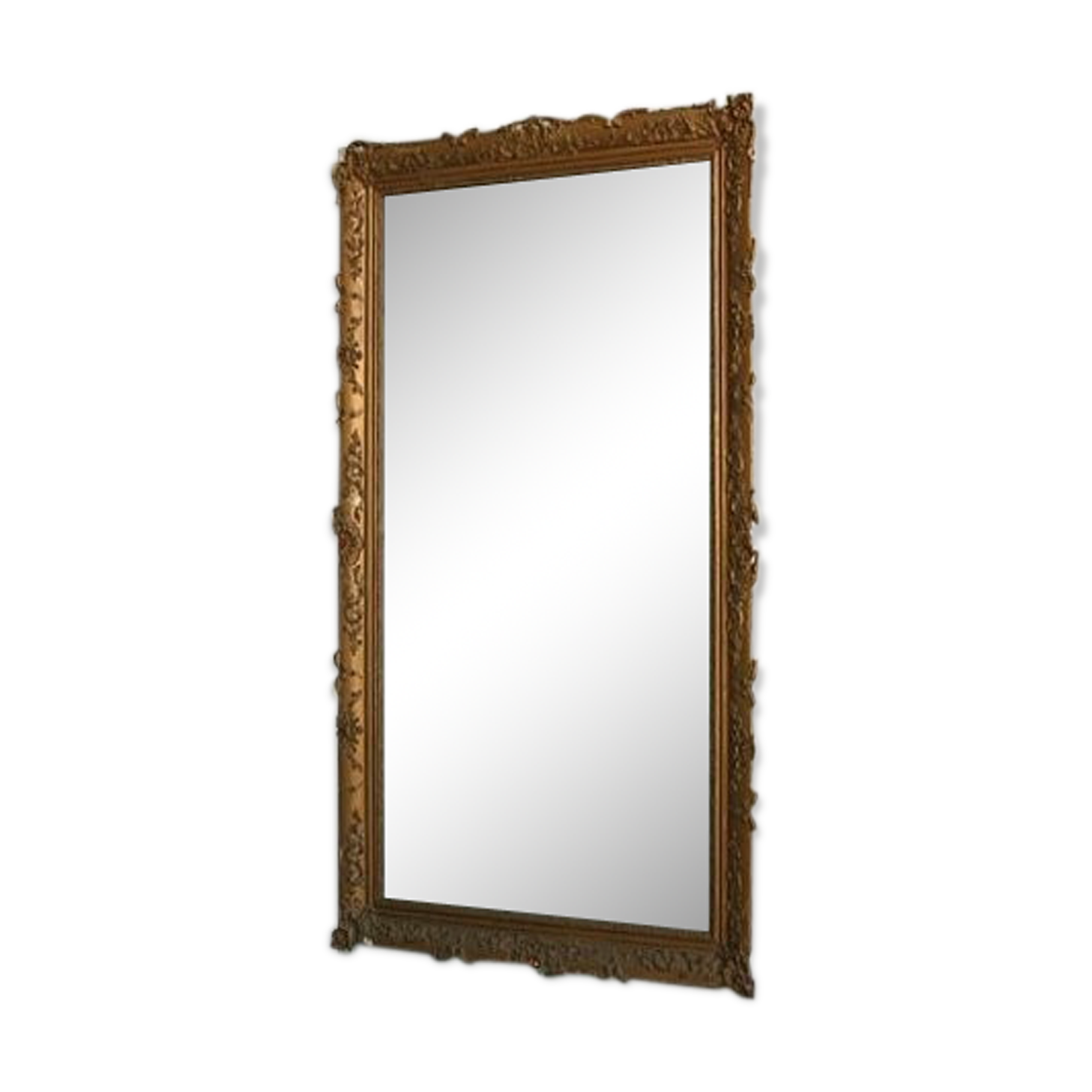 Mirror in time Golden stucco restoration 126x212cm