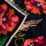 Romanian wool carpet with poppies and ears of wheat, 250x160 cm