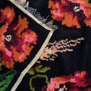 Tapis de laine roumain avec coquelicots et épis de blé, 250x160 cm