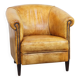 Cow leather English style club chair