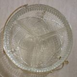 Chiseled glass plate