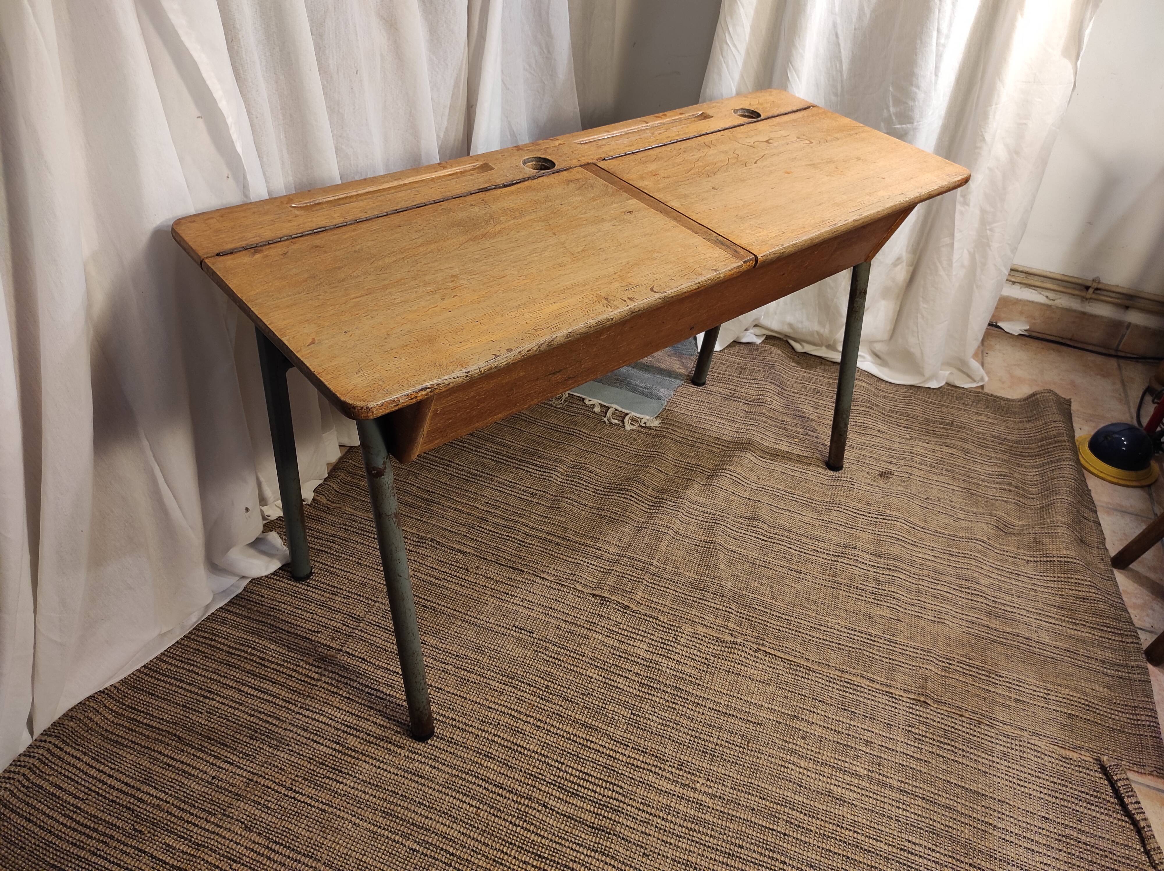 School desk table with locker 1960