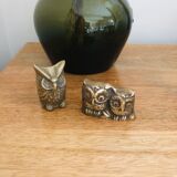 Brass owl lot