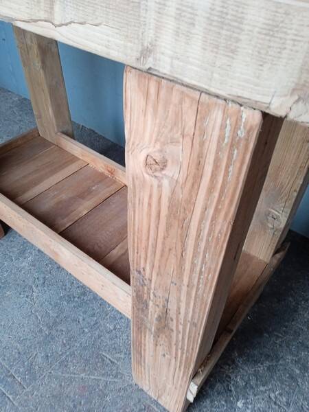 Workbench 120cm old solid wood