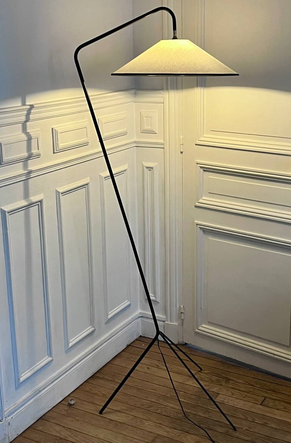 Floor lamp parquet lamp from the 50s