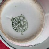 5 cups and 5 saucers La Louvière boch Belgium peasant scene art deco