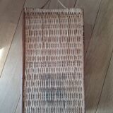 Rattan and wicker wall shelf