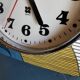 Clock wall clock formica silent square "Star blue white ochre"