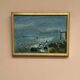 Huile sur toile originale "Rivière" par Lars Herder vintage et encadrée 37×28cm