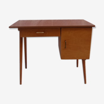 Bureau années 50, pieds compas, Baumann