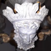 Metal pendant light with 4 flames