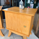 Vintage bedside table with tapered legs