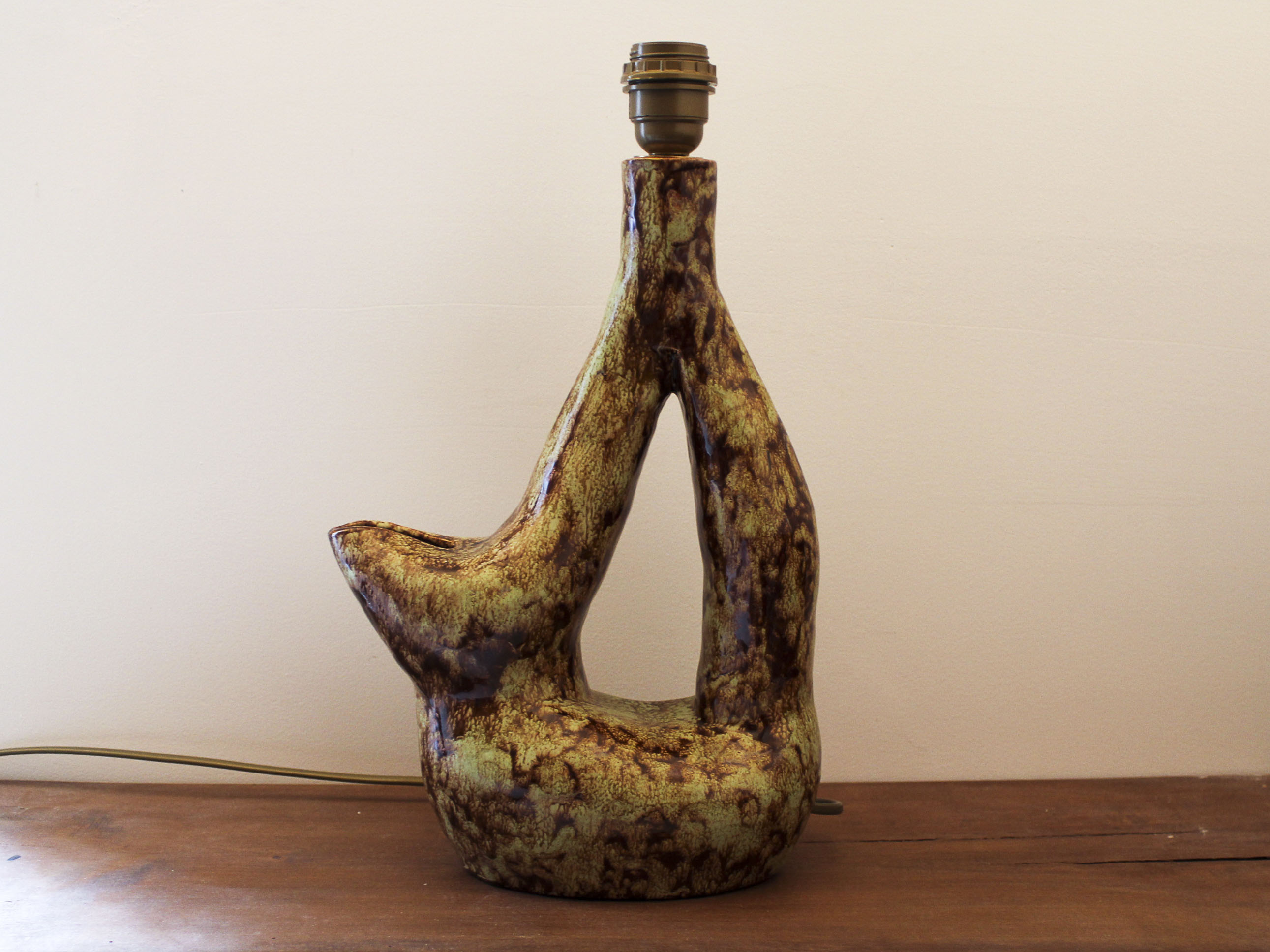 Freeform ceramic lamp 70s