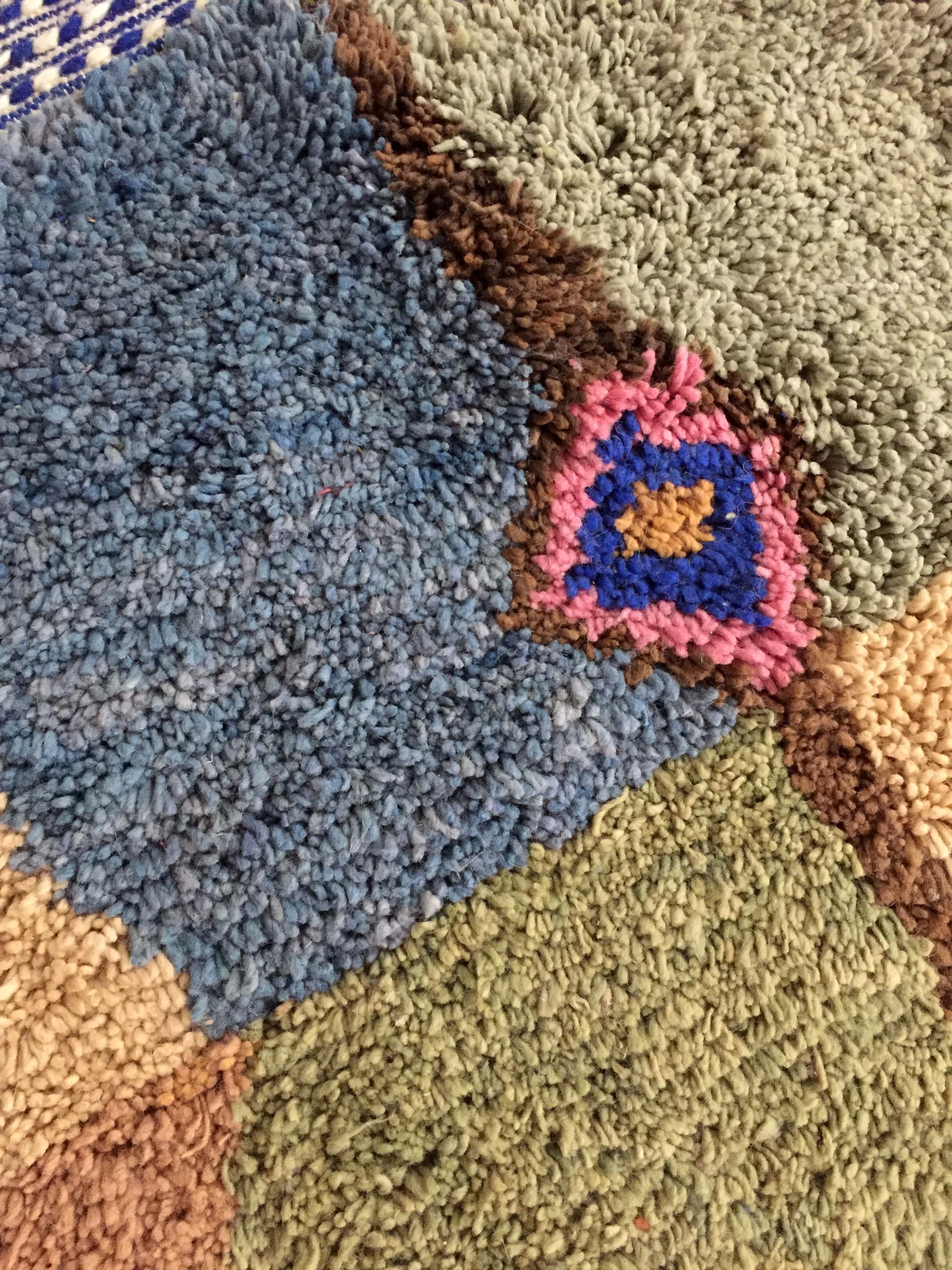 Moroccan berber boujaad carpet with colorful patterns 247x157cm