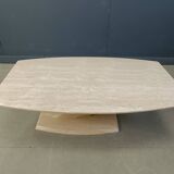 Post-modern coffee table in travertine, 1980s