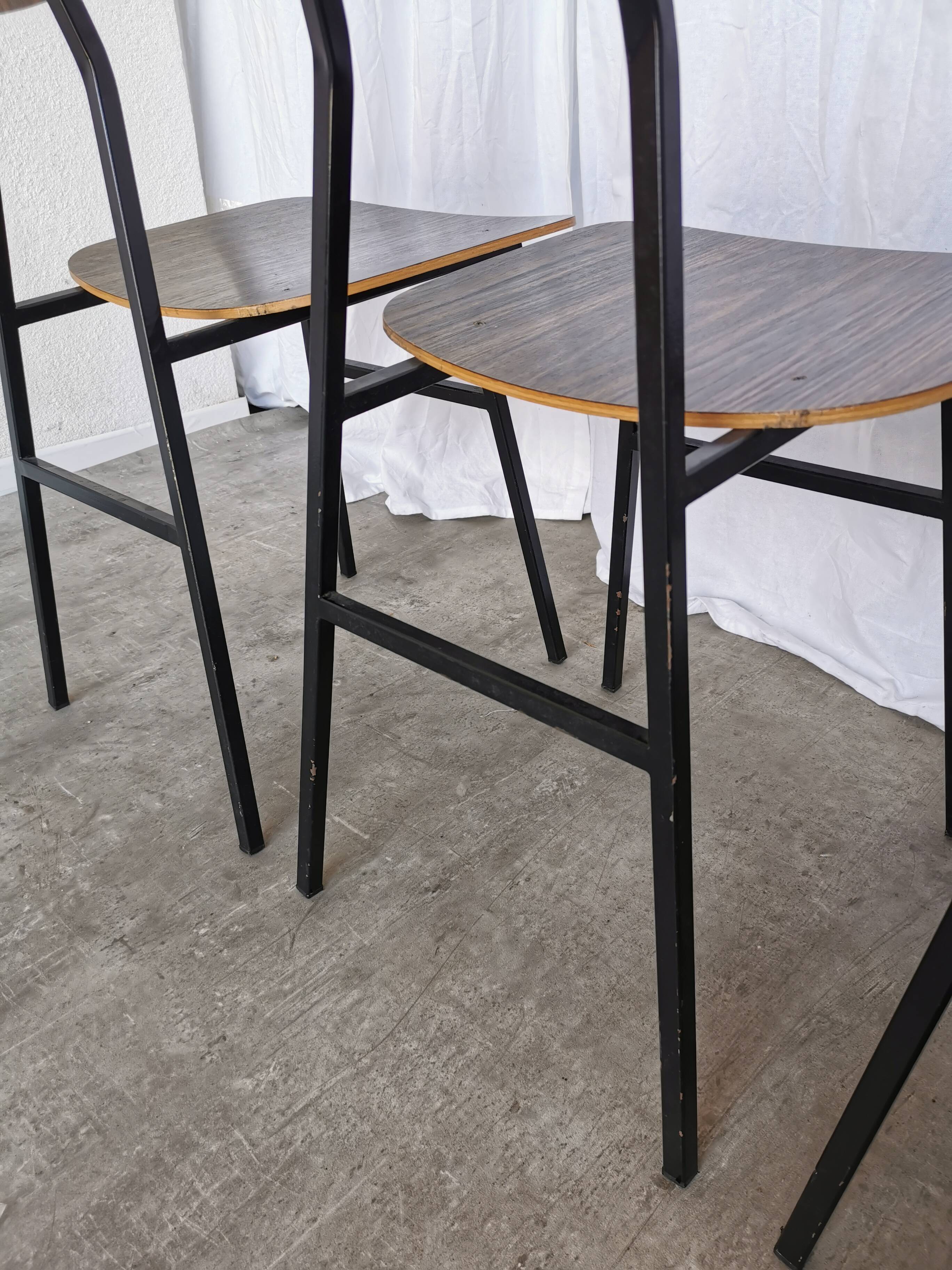 Vintage Industrial School Chairs - STOL Kamnik - 70s Yugoslavia - Set of 4