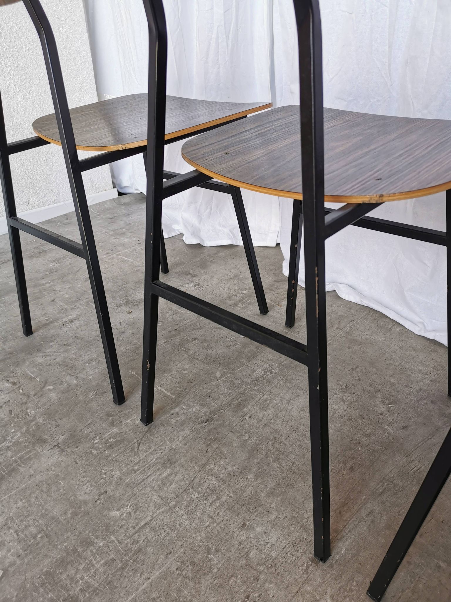 Vintage Industrial School Chairs - STOL Kamnik - 70s Yugoslavia - Set of 4