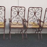 Set of 6 artistic ironwork armchairs by Raymons Menos d'Haiti