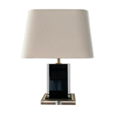 Belgo Chrom lamp in brass and lucite 70s