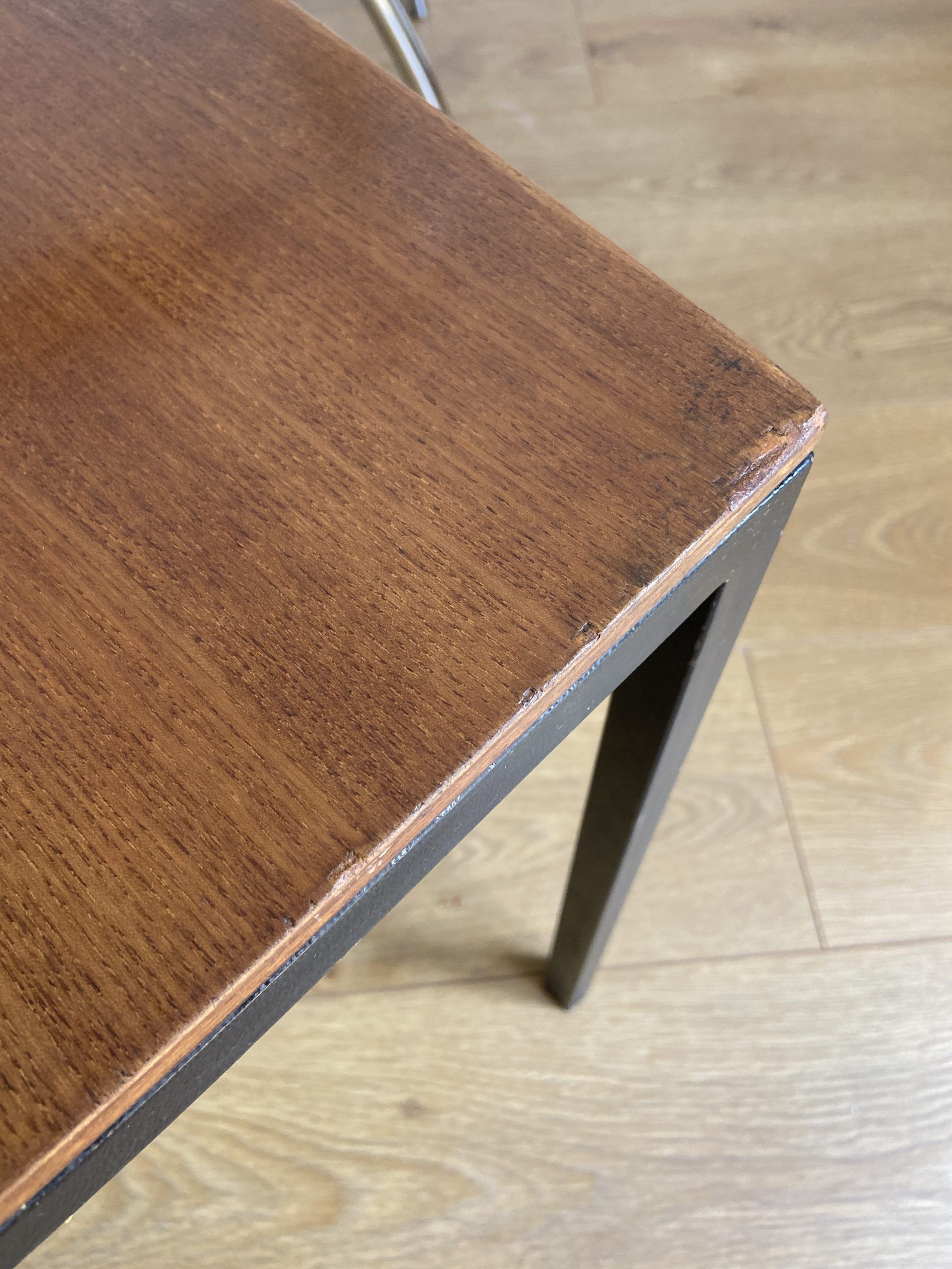 Pair of chairs design in wood and metal model "rio" by Pascal Mourgue