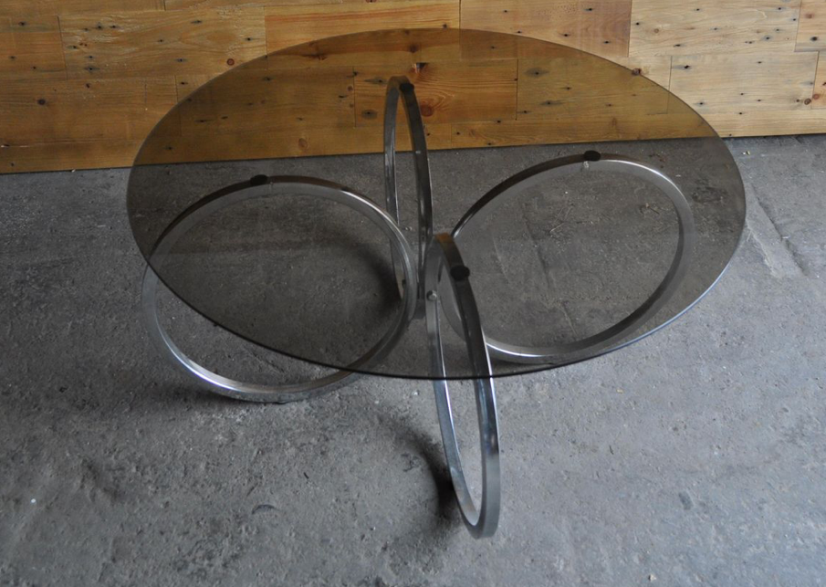 Mid-Century Tubular Chrome Coffee Table, 1960s