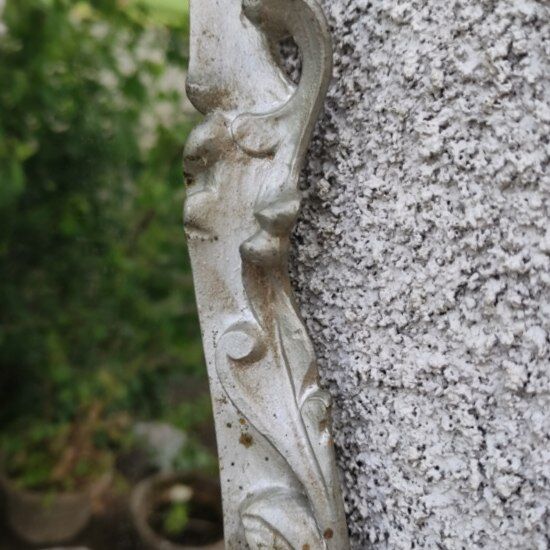 Silver art deco mirror