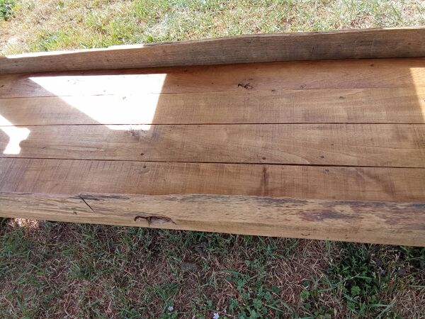 Authentique et ancien etabli de menuisier en bois massif  / voir photos