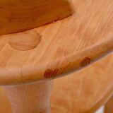 Set of four modern mid-century Scandinavian rustic dining chairs