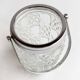 Checkerboard glass ice bucket