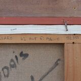 Framed oil on canvas signed J. Trassard Soleil Landais L 80.5 cm